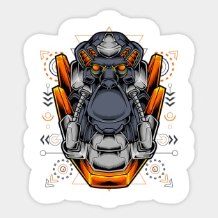 Cyberpunk Mecha Monkey Sticker